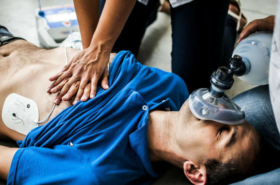 Automatic Defibrillators being used on a patient